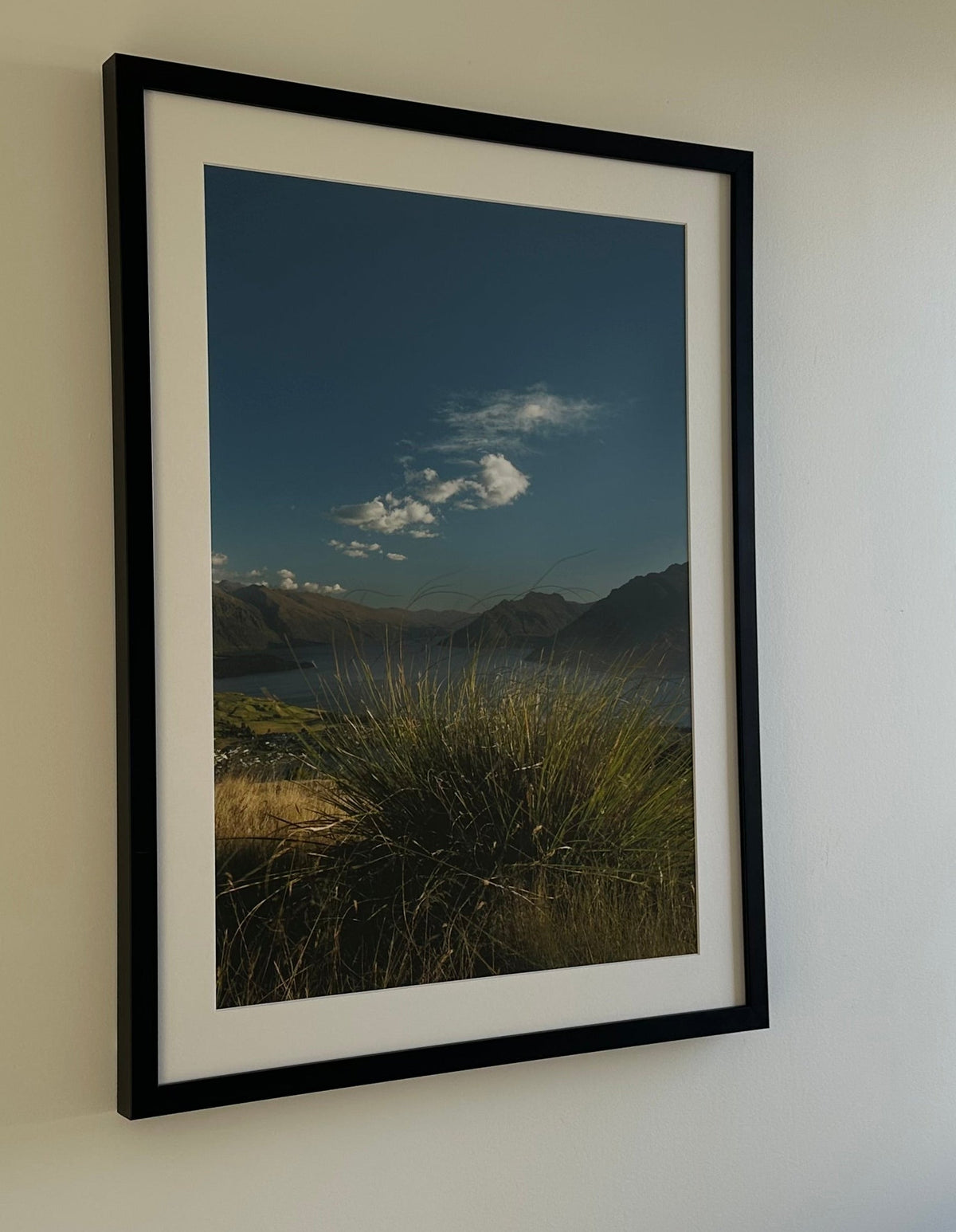 High above Queenstown and Lake Wakatipu in tussock country - big sky country Wild New Zealand scenery 