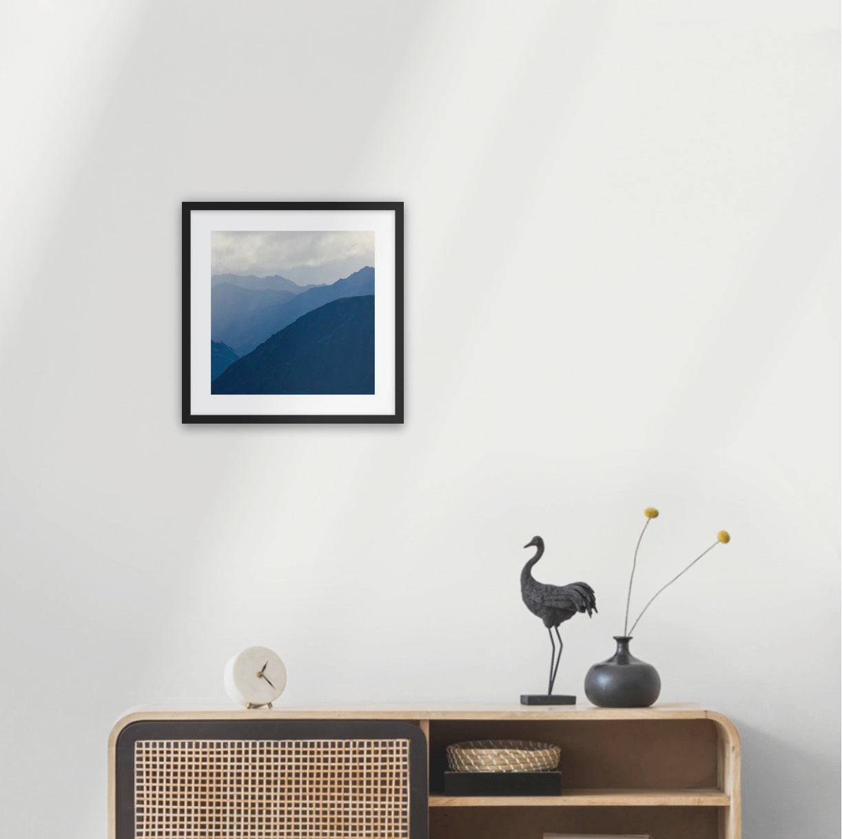 Black wood frame (400 x 400mm print; 530× 530mm frame)