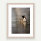 Raw wood frame - raw colour, polished wood. This is A3