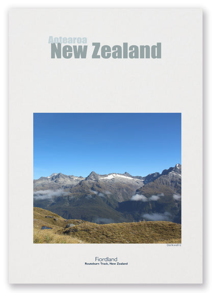 World Heritage Area South West New Zealand Hiker inspiration poster A3 size