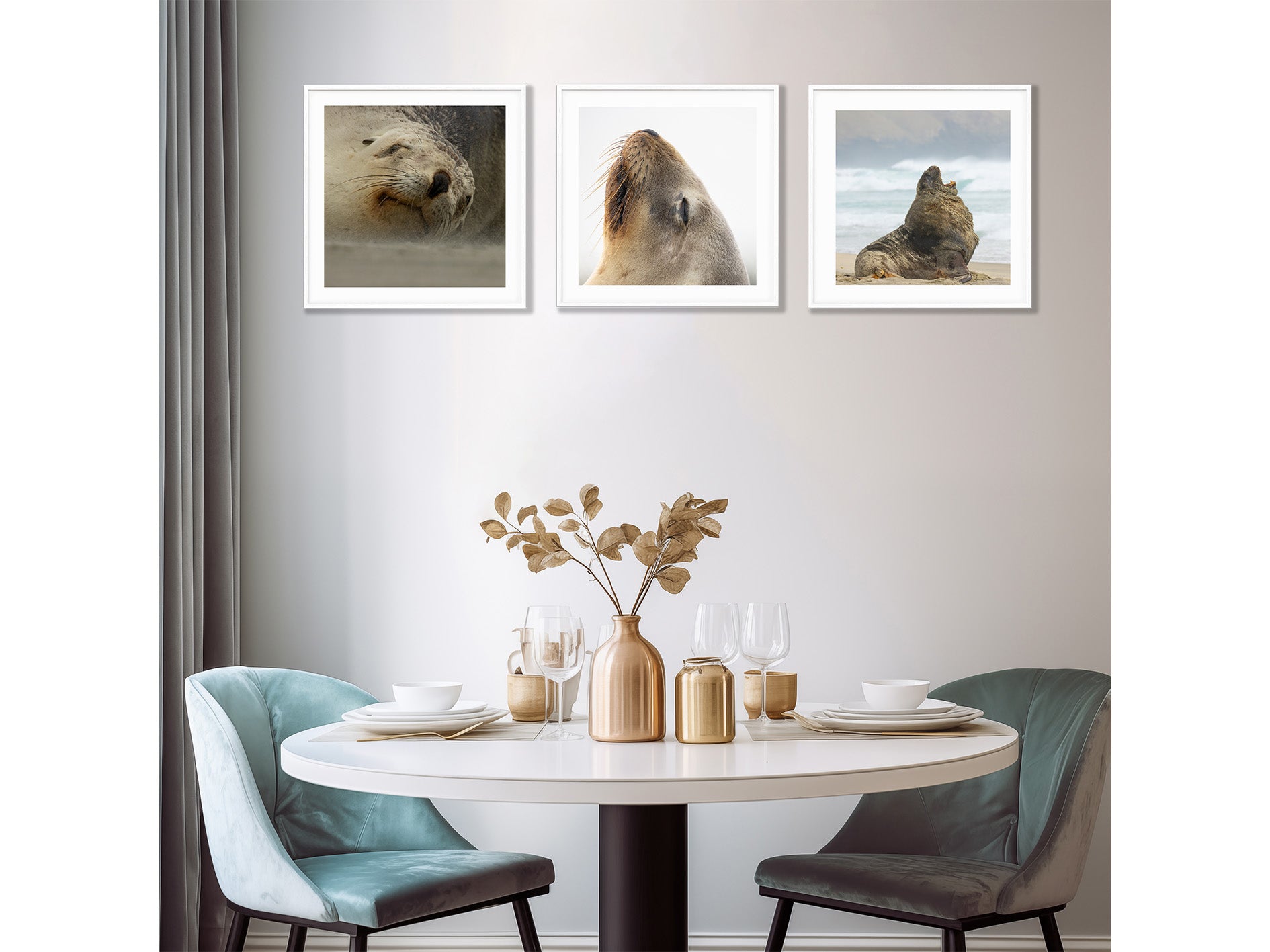 Example of three 50x50cm frames