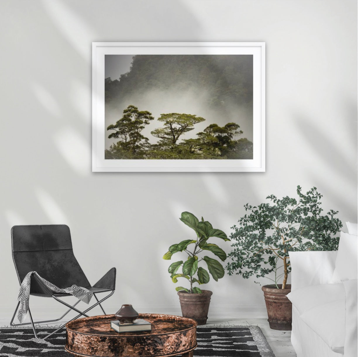 A1 white wood frame (841 × 594mm print, 970m × 720mm frame)
