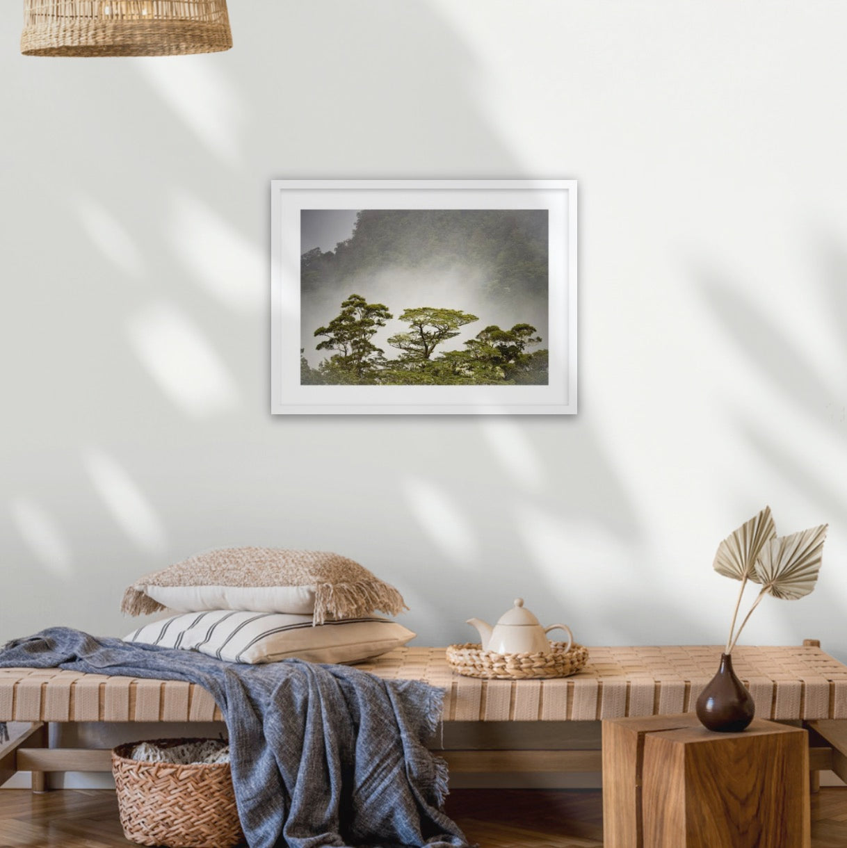 A2 white wood frame (594 x 420mm print, 720 × 550mm frame)