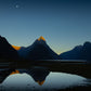 Mitre Peak New Zealand
Framed wall art 'Mitre te atakura' Mitre Peak dressed in her red tips of dawn, te ata kura, on a rare and beautifully clear, still, morning. Milford Sound New Zealand. 