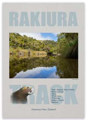 New Zealand Stewart Island Rakiura Great Walk Track poster A3 Size framed or unframed, hikes and tramps