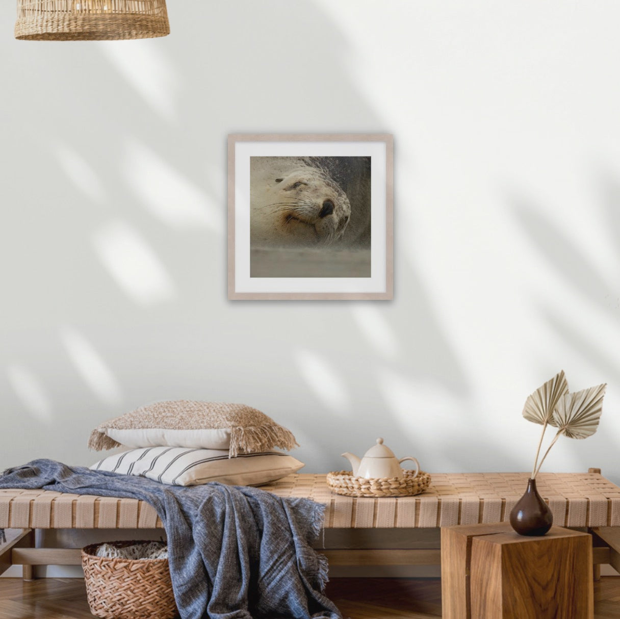 Wood frame (400 x 400mm print; 530× 530mm frame)