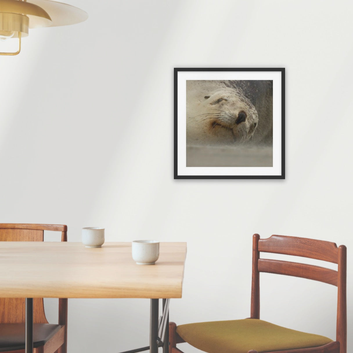 Wood frame (500 x 500mm print, 630 × 630mm frame)