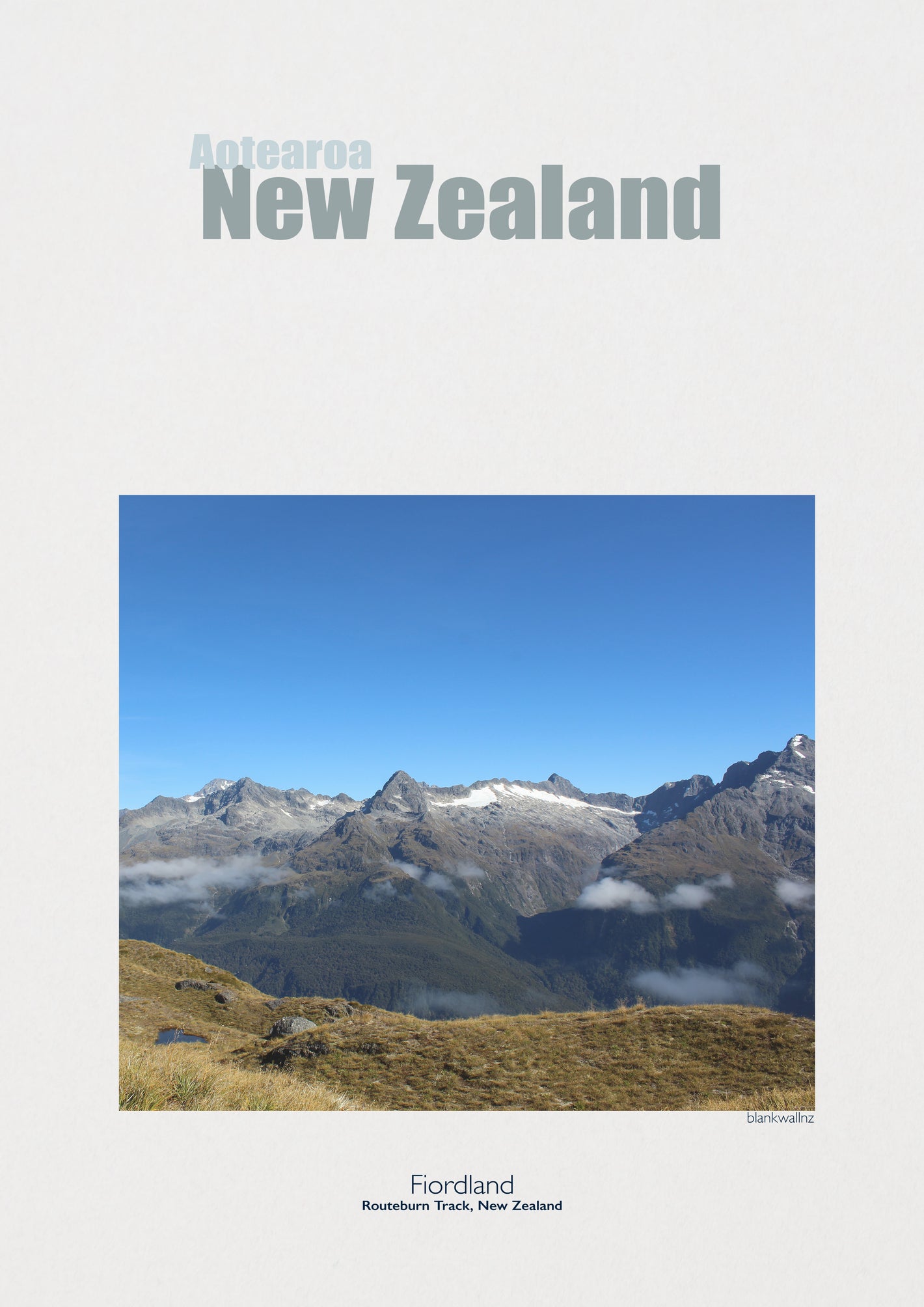 Harris Saddle - New Zealand UNESCO poster