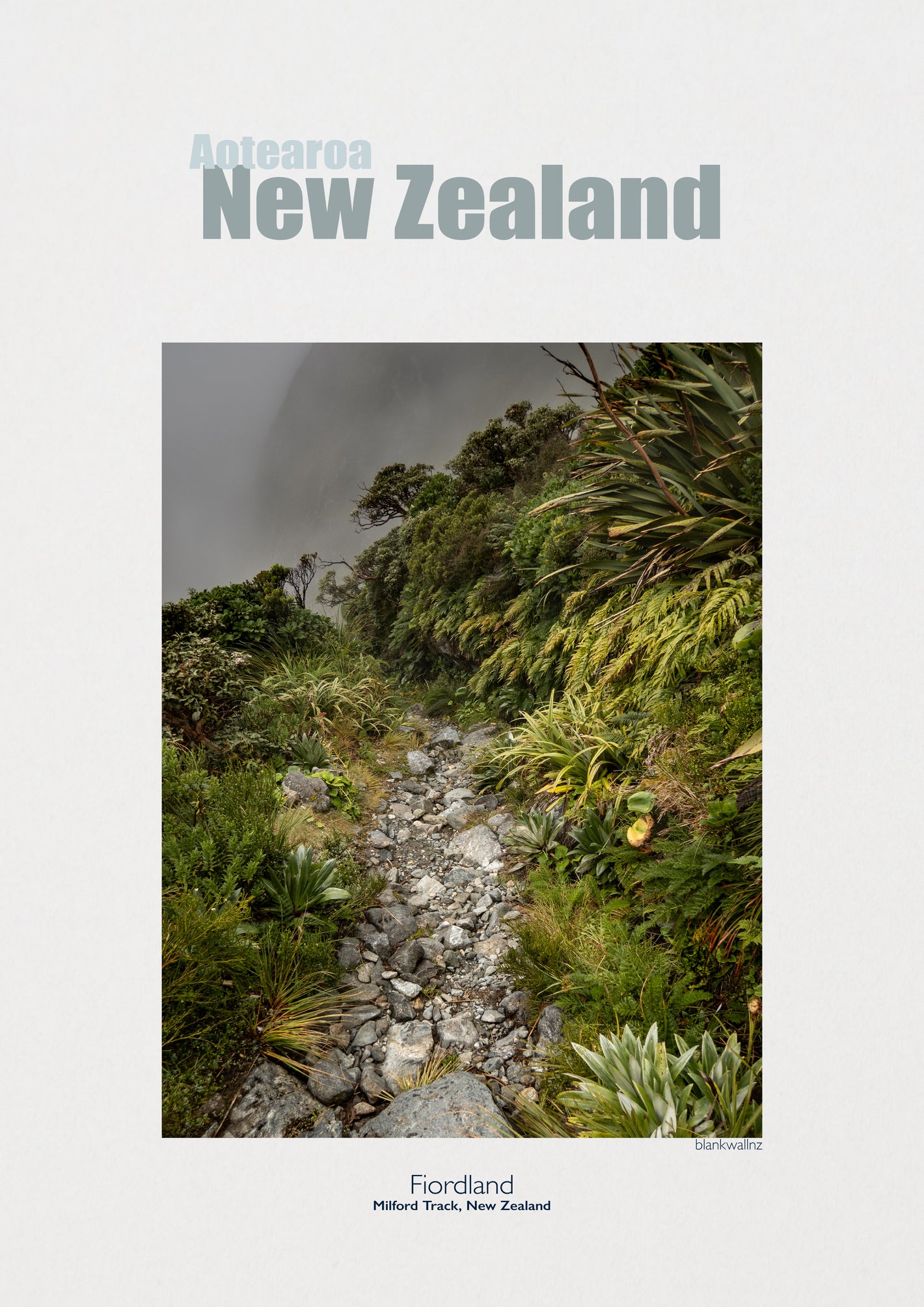 Alpine Milford - New Zealand UNESCO poster