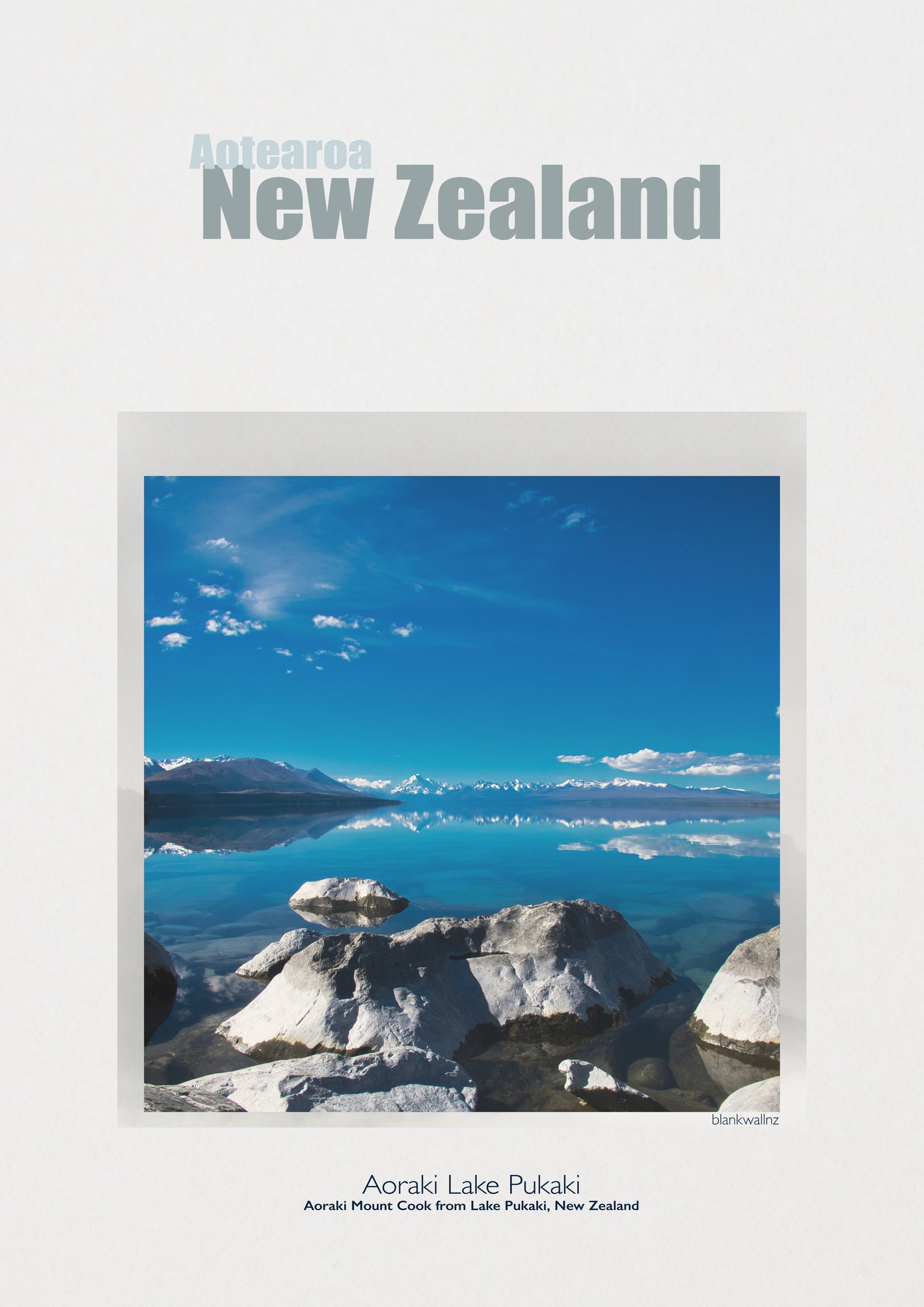Lake Pukaki - New Zealand UNESCO poster