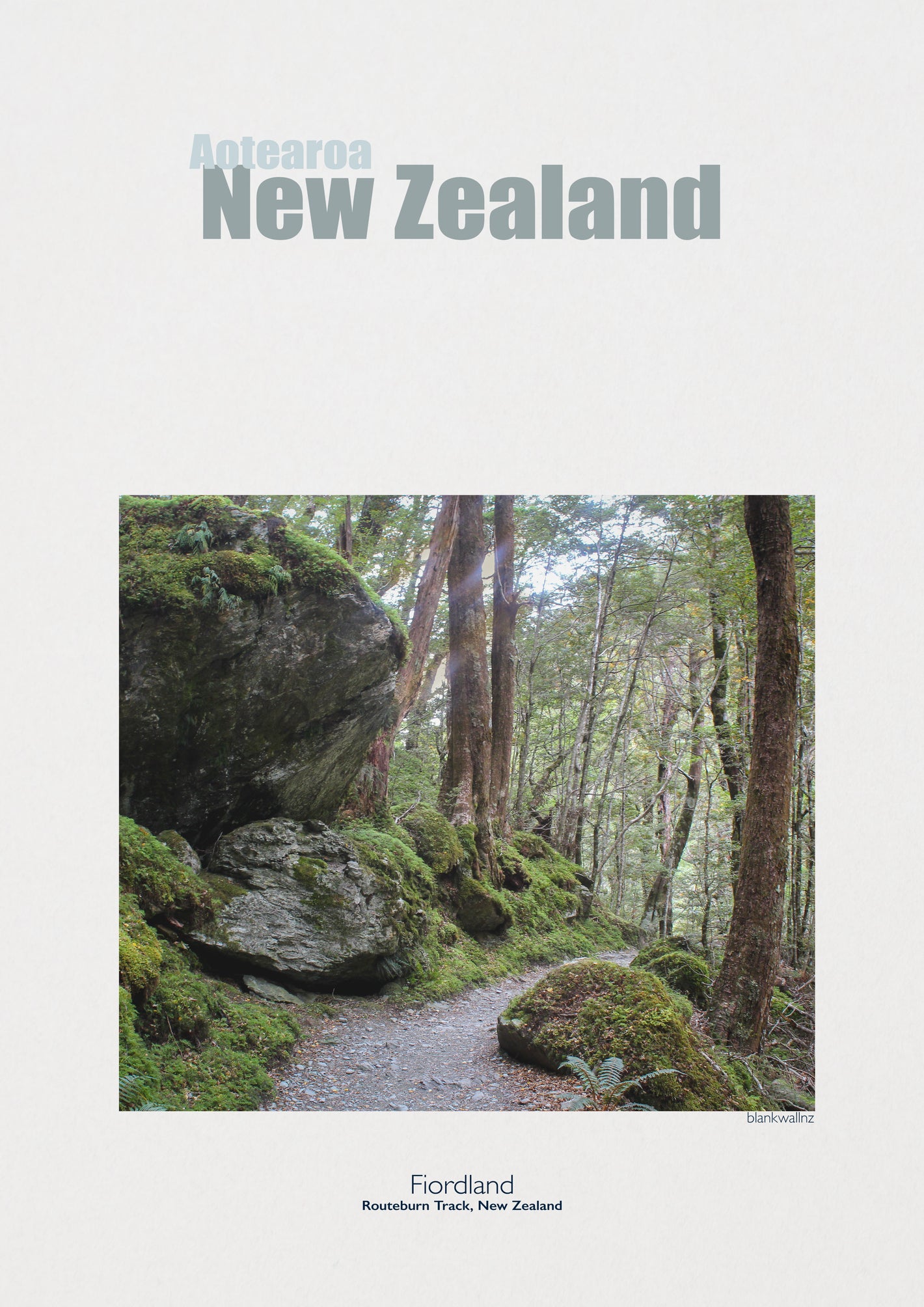 Routeburn Bush - New Zealand wilderness poster