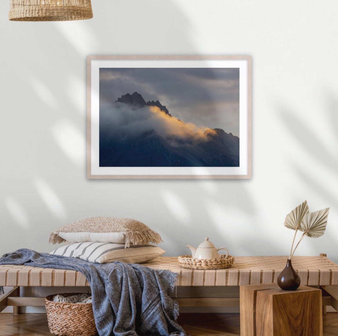 Walter Peak sunbeam Framed Art or Canvas NZ prints
