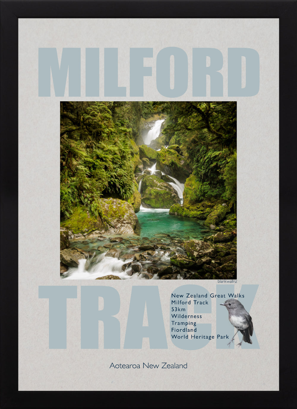 Milford Track poster (framed or unframed)