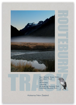 Routeburn Track laminated poster