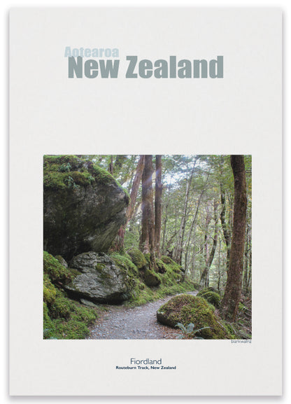 Routeburn Bush - New Zealand wilderness laminated poster