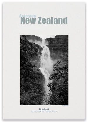 Sutherland Falls - New Zealand UNESCO laminated poster