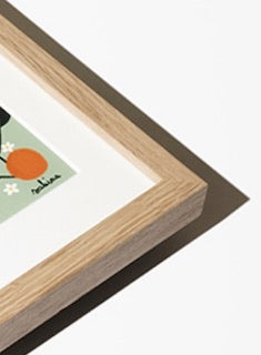 oak frame with bevelled border mat