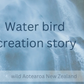 The creation of The Blue Waterbird, of Stirling Falls a waterfall in Milford Sound New Zealand - also know as Waimanu (or water bird) in te reo Maaori. 